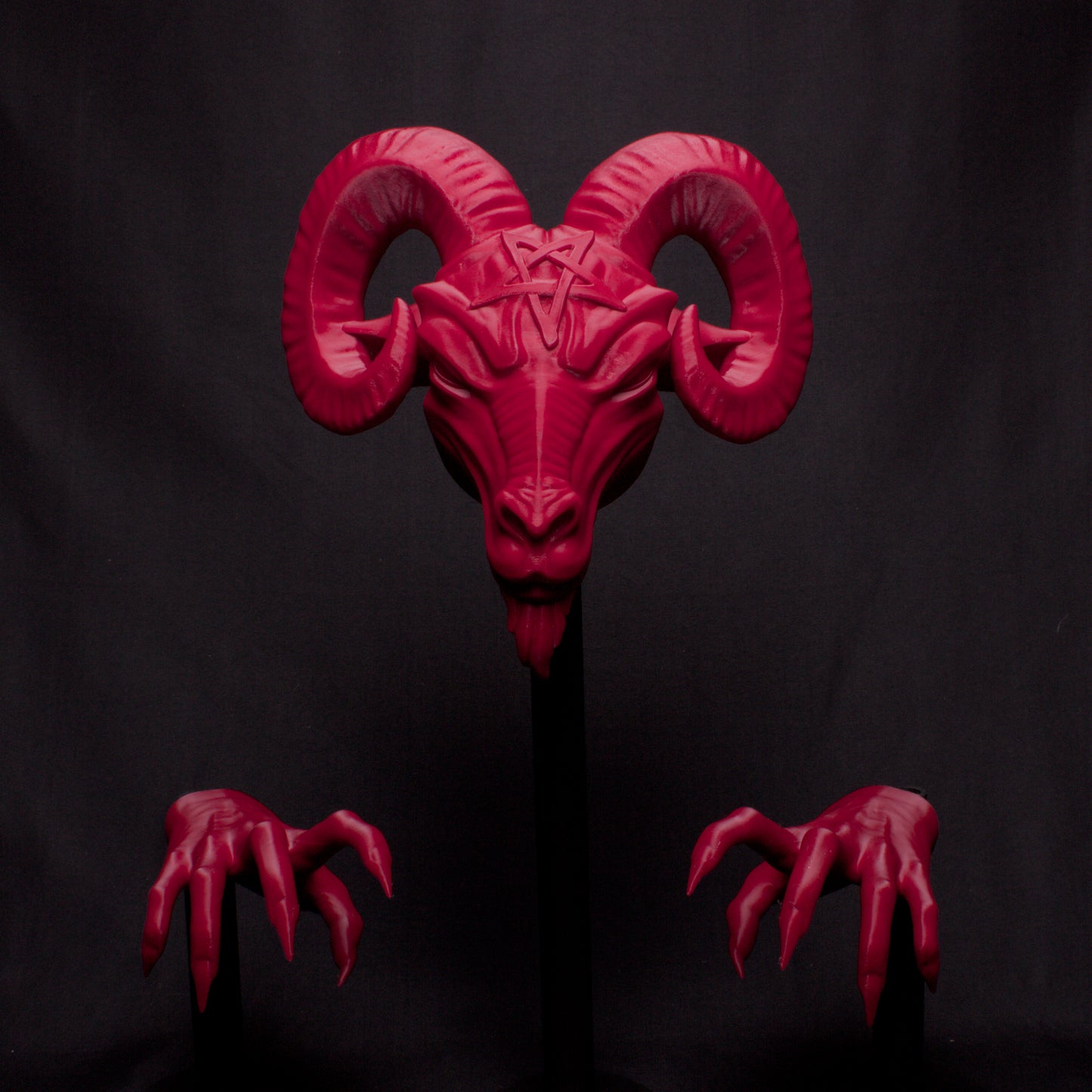 Wall-mounted Baphy head and hands