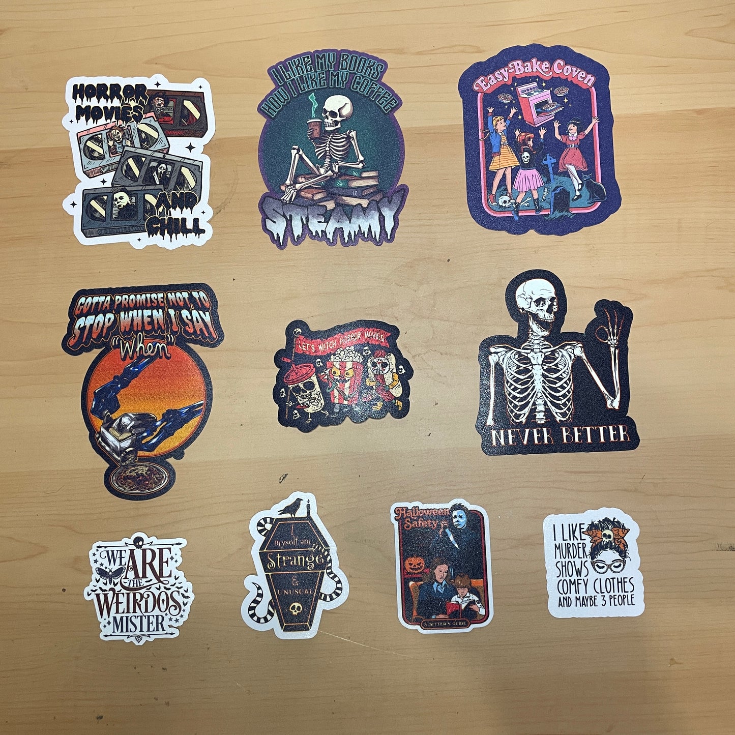 Horror and Dark Humor Stickers - 10 to choose from