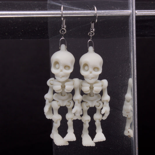 Skeledude Earrings - Hook and Clip-On
