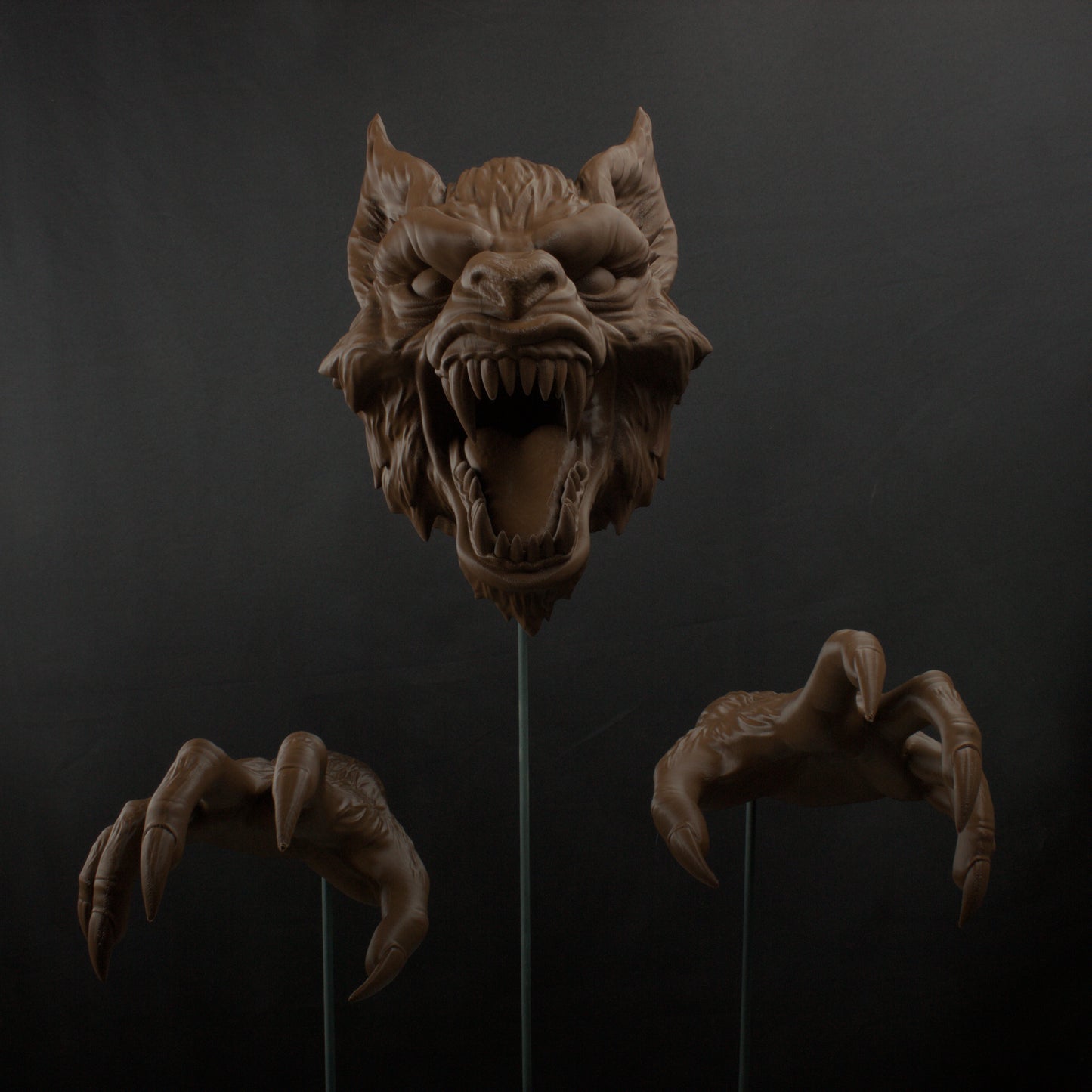 Wall Mounted Werewolf head and hands